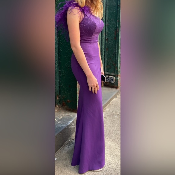 Ashley Lauren prom formal dress Sz 4 purple